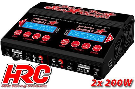 Chargeur 12/230V HRC Dual-Star PRO Charger 2x 200W (400W AC)